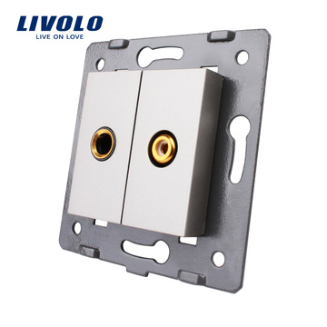 Wenzhou Livolo Eletric Gray C7-1MVD-15 Wall Microphone and Video Socket Outlet Plug